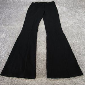 Vintage Versace Pants Womens Size 42 It Flared Y2K 100% Wool Black